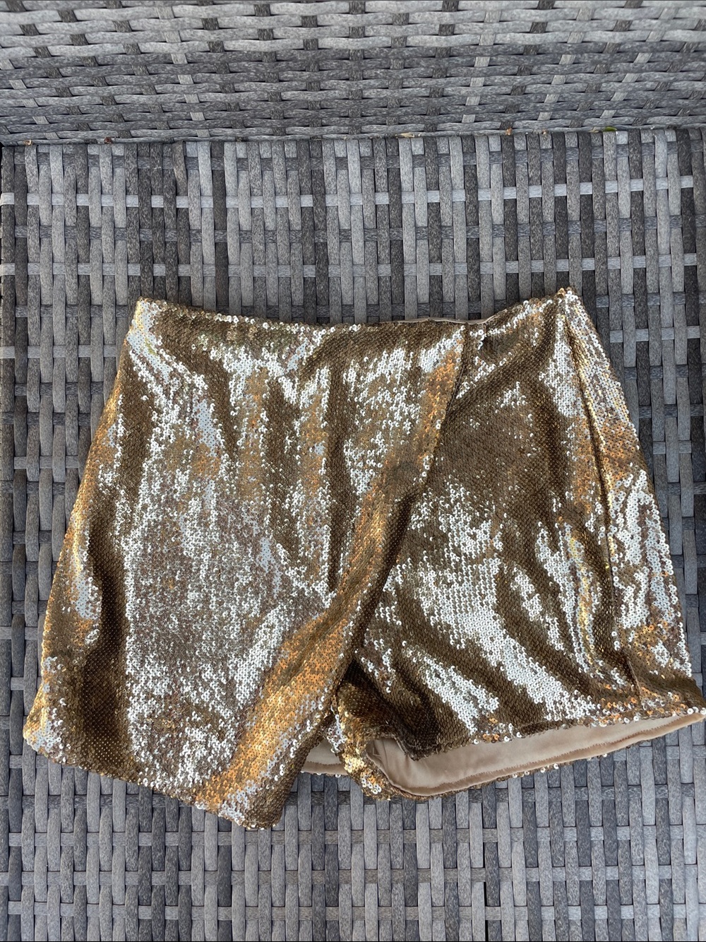 Emory Park Sequined Gold Women’s Skort Shorts